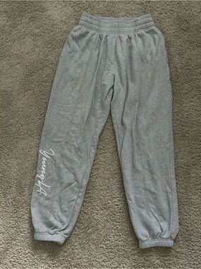 YoungLA Gray Fleece Jogger Pants Size S with Pockets